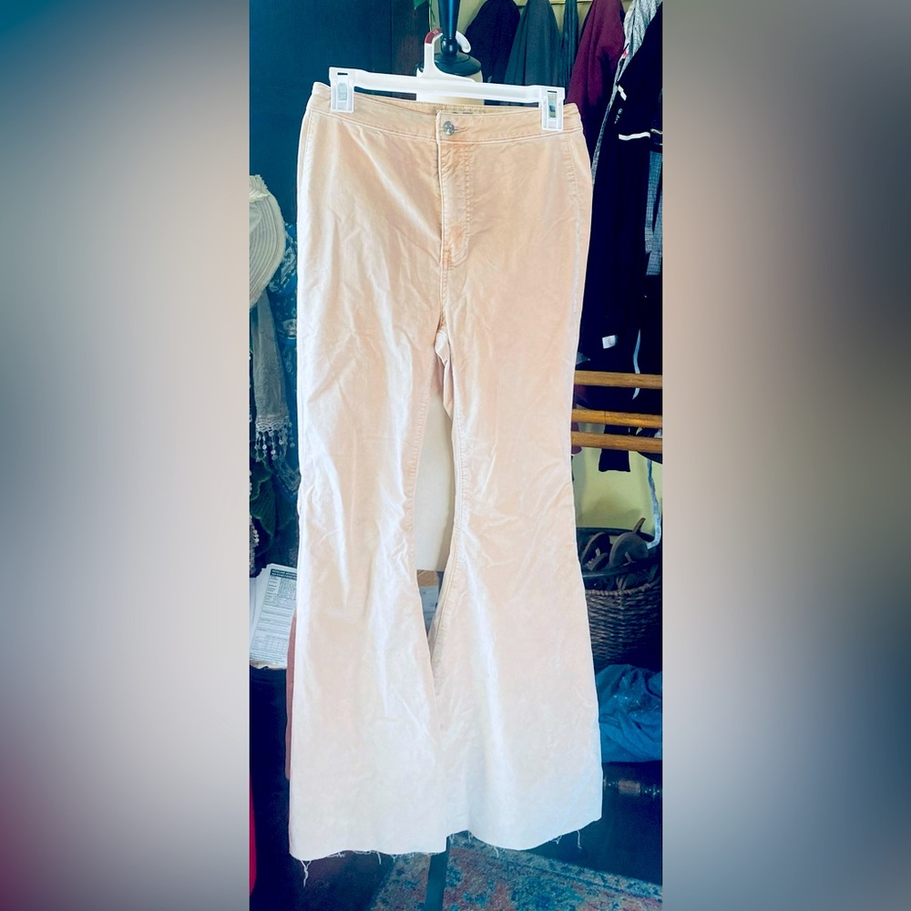 Wide bell soft velvet type Free People bellbottoms